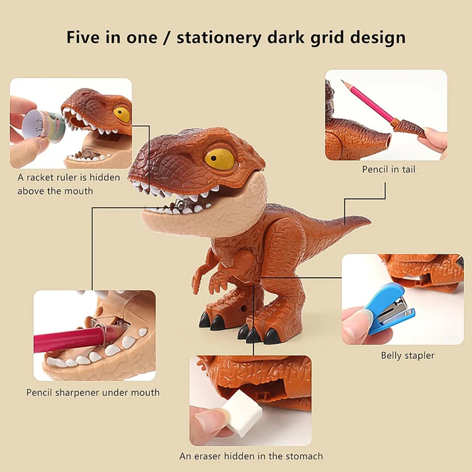 Dinosaur Shaped Stationery Gift Set for Kids Set (Mix Design) Dinosaur Shaped Stationery Gift Set for Kids Set (Mix Design)